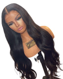 CUSTOM GLUE-LESS 22” BODY WAVE (5x5) HD CLOSURE WIG