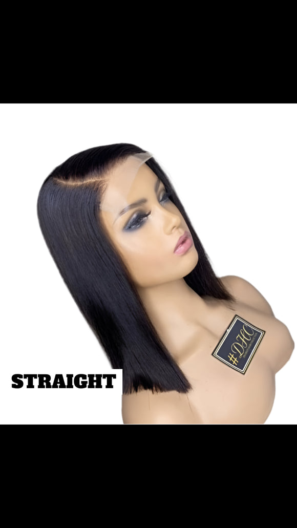 (4x4) CUSTOMIZED GLUE LESS STRAIGHT BOB WIGS