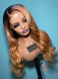 CUSTOM COLOR 24” BODY WAVE (4x4) CLOSURE WIG OMBRÉ/ HIGHLIGHTS (SHALONDA BASS)