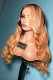 CUSTOM COLOR 24” BODY WAVE (4x4) CLOSURE WIG OMBRÉ/ HIGHLIGHTS (SHALONDA BASS)