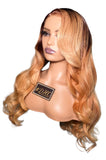 CUSTOM COLOR 24” BODY WAVE (4x4) CLOSURE WIG OMBRÉ/ HIGHLIGHTS (SHALONDA BASS)